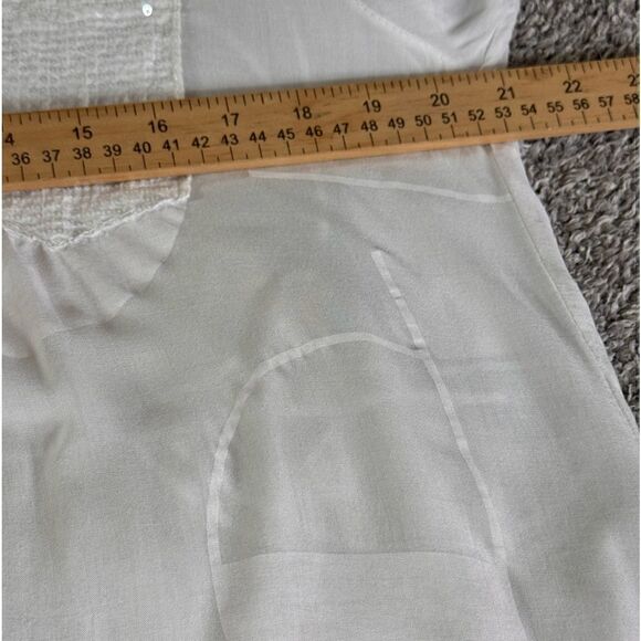 Femme Fatale Top womens Sz S popover made in Italy white sheer sequin Blouse New - Picture 6 of 15